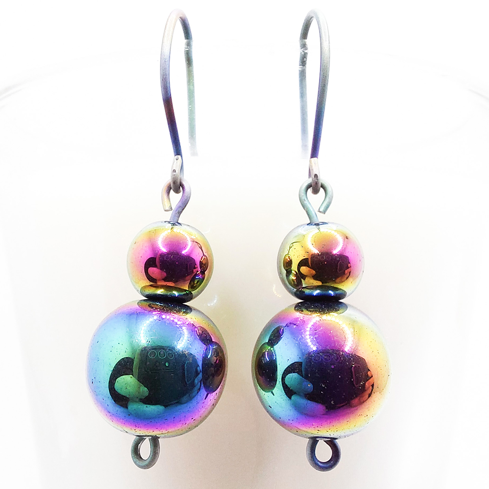 Anodized titanium online earrings