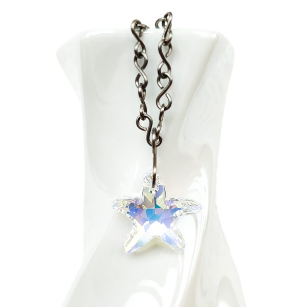 Swarovski Blue Starfish titanium pendant