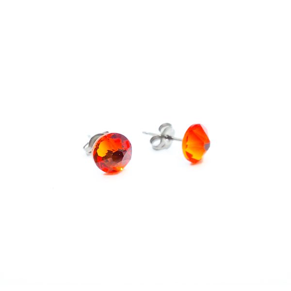 Crystal Fireopal Titanium Earrings