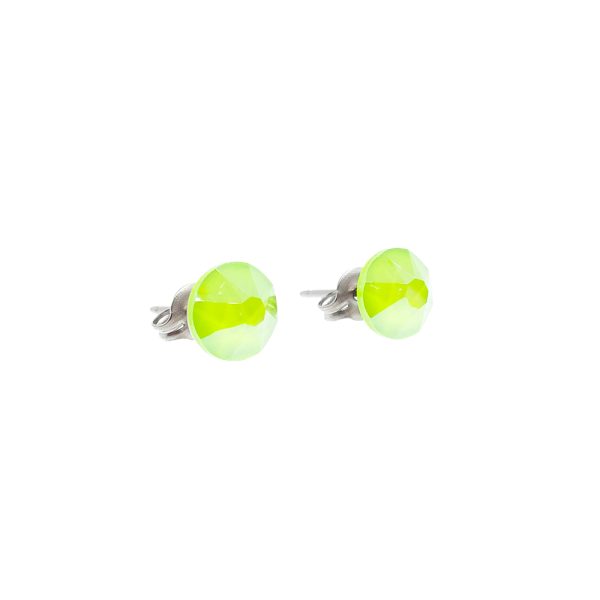 Crystal Lime Titanium Earrings