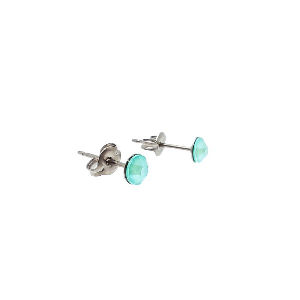 Mint Green Titanium Earrings