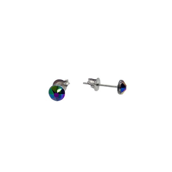 Rainbow Dark Titanium Earrings