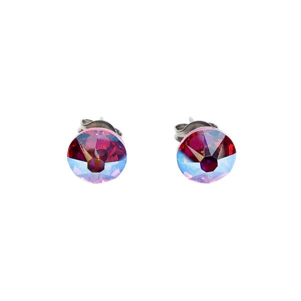 Rose Aurore Boreale Titanium Earrings