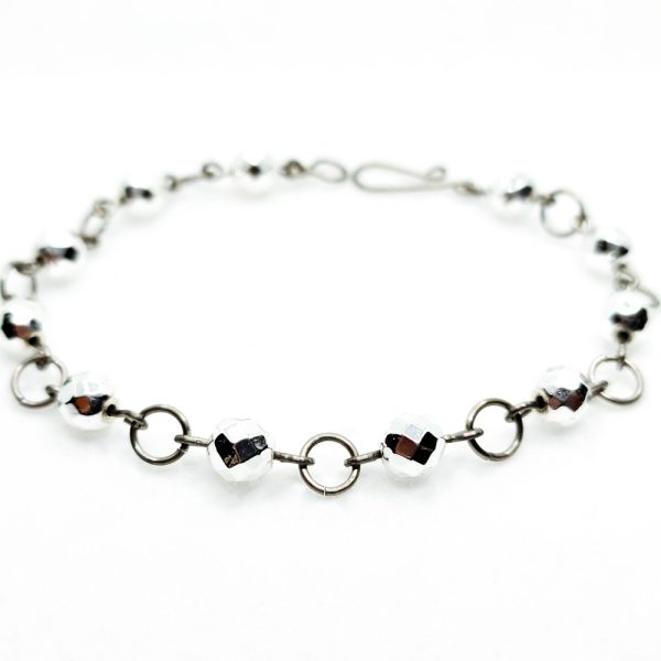 Titanium bracelet with hematite