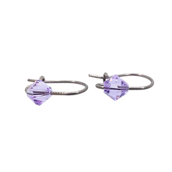 Violet Titanium earrings for children