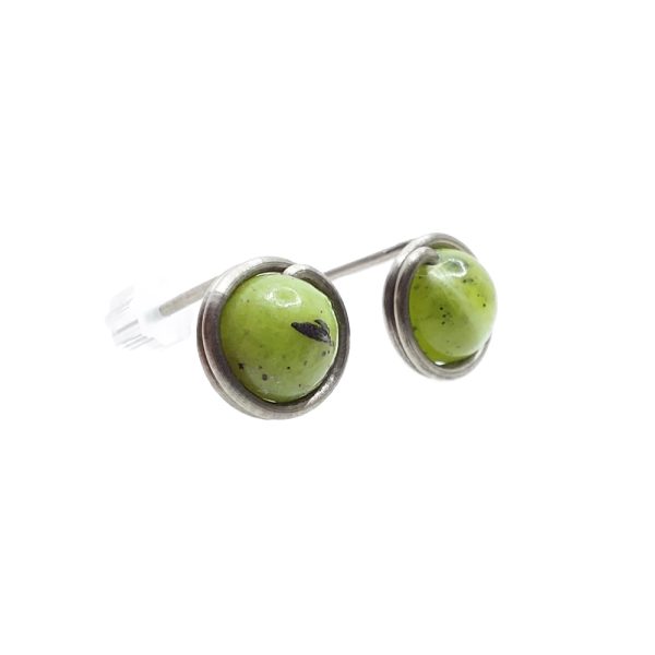 Canadian jade pure titanium earrings