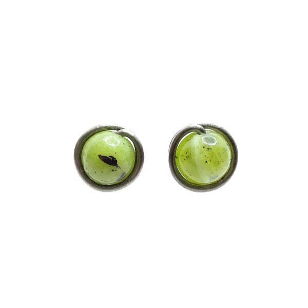 Canadian jade pure titanium earrings