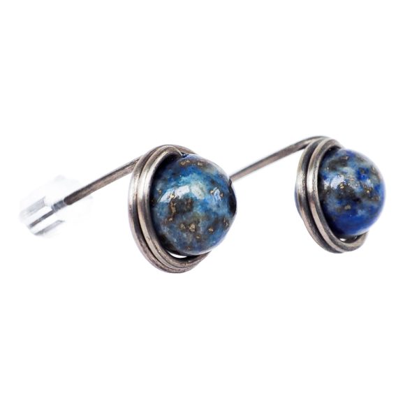 Lapis lazuli pure titanium earrings