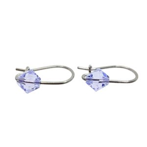 Lavender pure titanium earrings for children