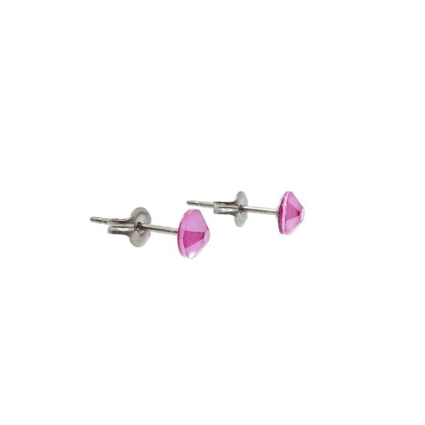 Peony Pink pure titanium earrings