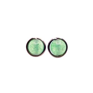 Pure titanium earrings with aventurine