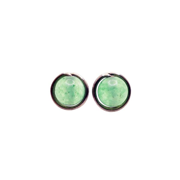 Pure titanium earrings with aventurine