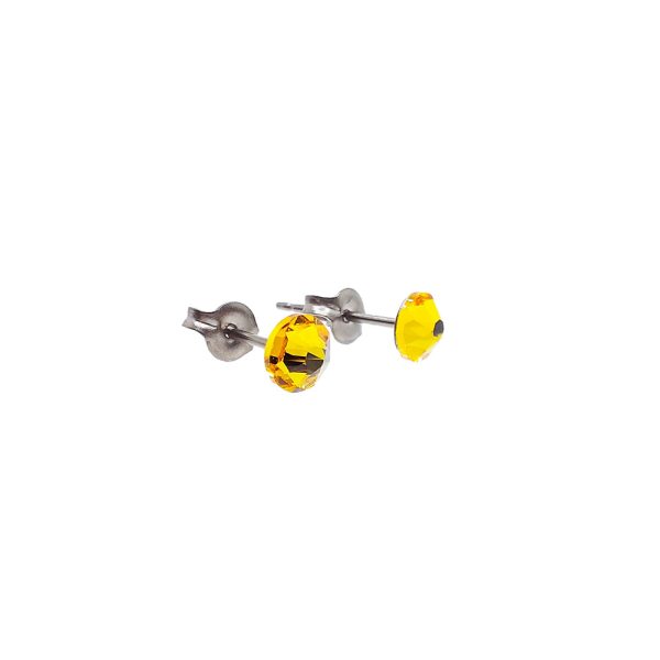 Sunflower pure titanium earrings