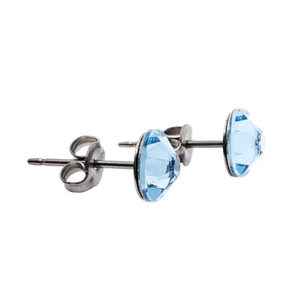 Turquoise pure titanium earrings